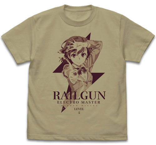 COSPA Toaru Kagaku no Railgun T Mikoto Misaka T-shirt Ver.2.0/SAND KHAKI-L