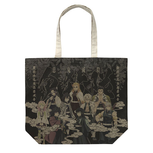 COSPA Demon Slayer: Kimetsu no Yaiba Pillars Full Graphic Large Tote Bag /NATURAL
