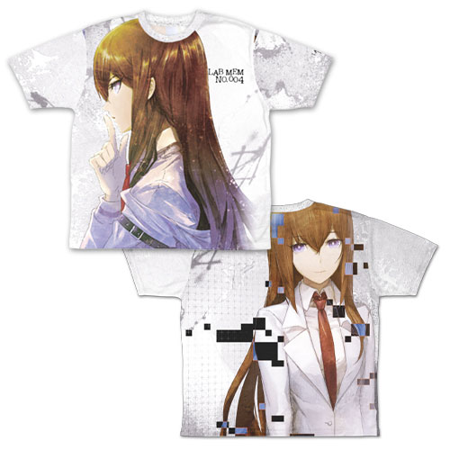 COSPA Steins;Gate Kurisu Makise Double-sided Full Graphic T-shirt /M gambar 1