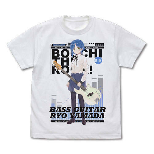 COSPA Bocchi the Rock! Ryo Yamada Full Color T-shirt /WHITE-M gambar 1