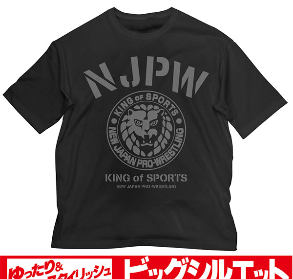 COSPA New Japan Pro Wrestling Lion Mark Big Silhouette T-shirt /BLACK-L รูปภาพ 1