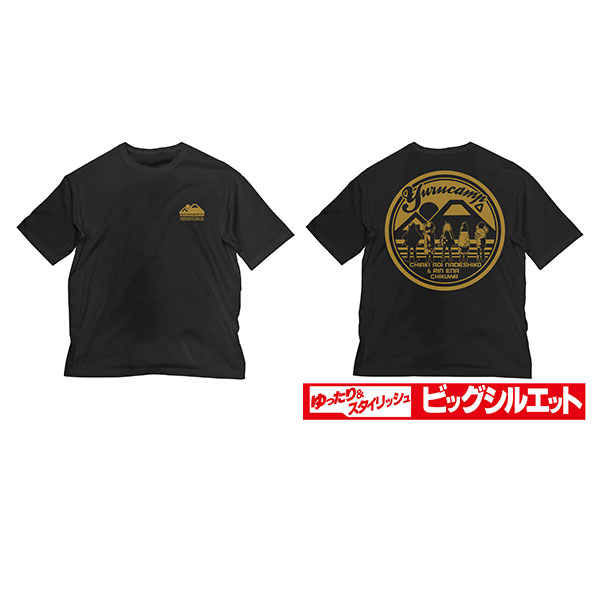 COSPA Yuru Camp Big Silhouette T-shirt /BLACK-XL Bild 1