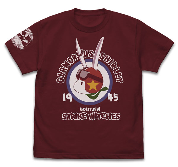 COSPA 501st Joint Fighter Wing Strike Witches ROAD to BERLIN Charlotte Personal Mark T-shirt /BURGUNDY-M