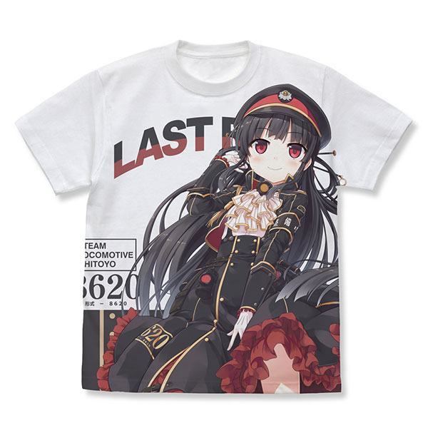 COSPA Maitetsu Last Run!! Hachiroku Full Graphic T-shirt /WHITE-L