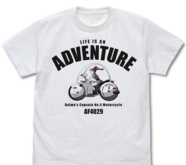 COSPA Dragon Ball Bulma's Motorcycle T-shirt /WHITE-M