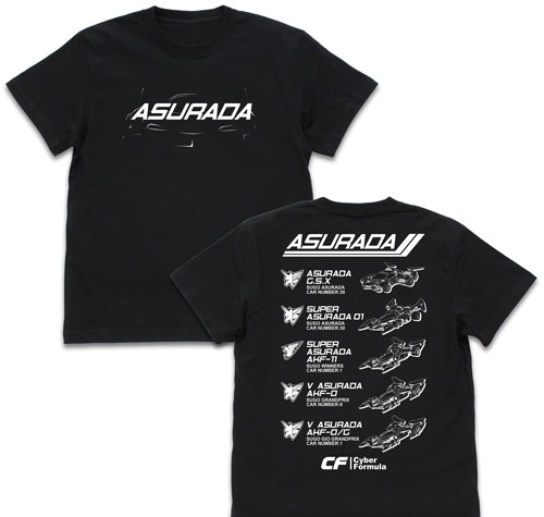 COSPA Future GPX Cyber Formula Successive Generations Asurada T-shirt /BLACK-L รูปภาพ 1