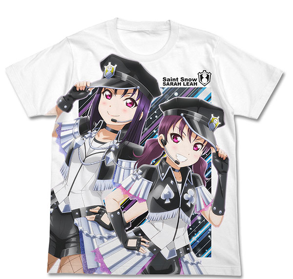 COSPA Love Live! Sunshine!! Saint Snow Full Graphic T-shirt /WHITE-XL รูปภาพ 1