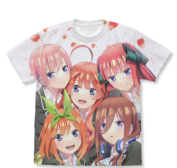 COSPA The Quintessential Quintuplets SS Full Graphic T-shirt /WHITE-XL รูปภาพ 1