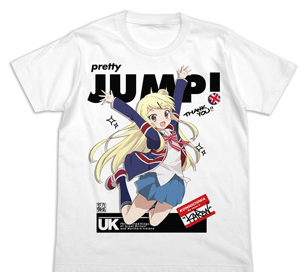 COSPA Kiniro Mosaic Pretty Days Jumping Karen Full Color T-shirt /WHITE-M รูปภาพ 1