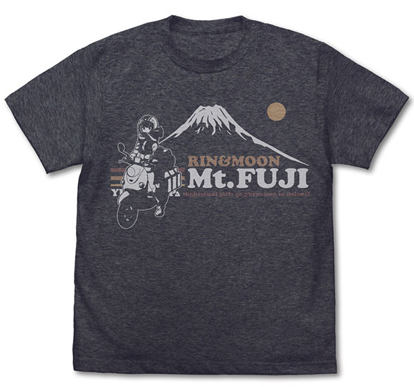 COSPA Yuru Camp The Moon & Rin Shima Vintage T-shirt /DARK HEATHER NAVY-S รูปภาพ 1