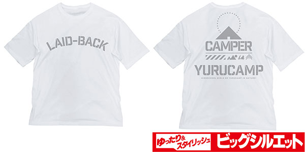 COSPA Yuru Camp Big Silhouette T-shirt Ver.2.0/WHITE-L Bild 1