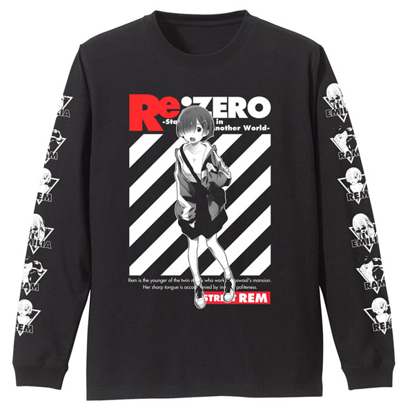 COSPA Re:ZERO -Starting Life in Another World- Rem Sleeve Rib Long Sleeve T-shirt Street Fashion Ver./BLACK-L Bild 1