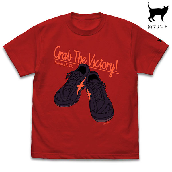COSPA Haikyuu!! TO THE TOP Tetsuro Kuroo Shoes T-shirt /RED-XL