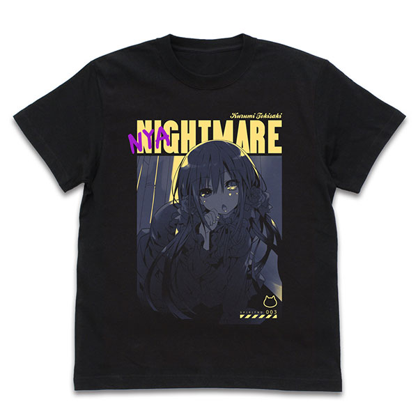 COSPA Date A Live IV Kurumi Tokisaki T-shirt Nyaito-mare Ver./BLACK-L