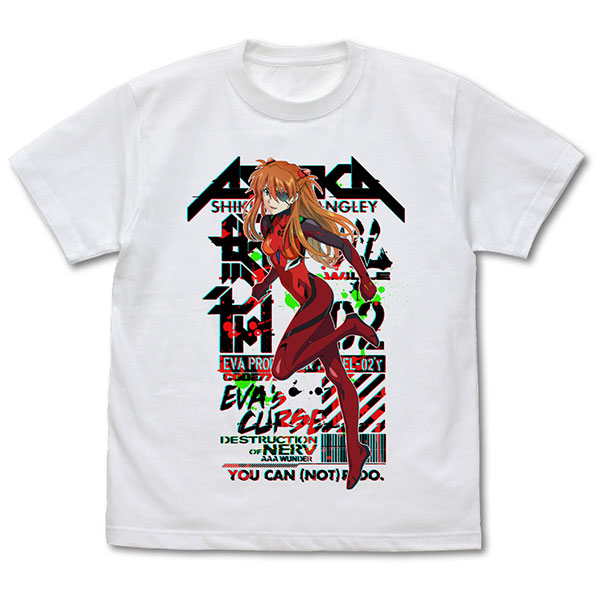 COSPA EVANGELION Asuka Langley Shikinami Full Color T-shirt /WHITE-S