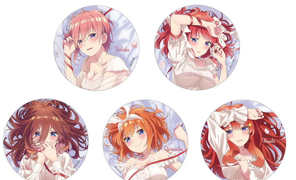 TBS Glowdia The Quintessential Quintuplets SS New Illustration Tin Badge 5pk Set Negligee Bild 1