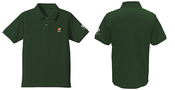 COSPA Mobile Suit Gundam ZEONIC Embroidery Polo Shirt /BRITISH GREEN-XL