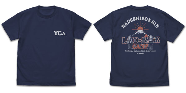 COSPA Yuru Camp Mount. Fuji, Nadeshiko & Rin T-shirt /INDIGO-XL