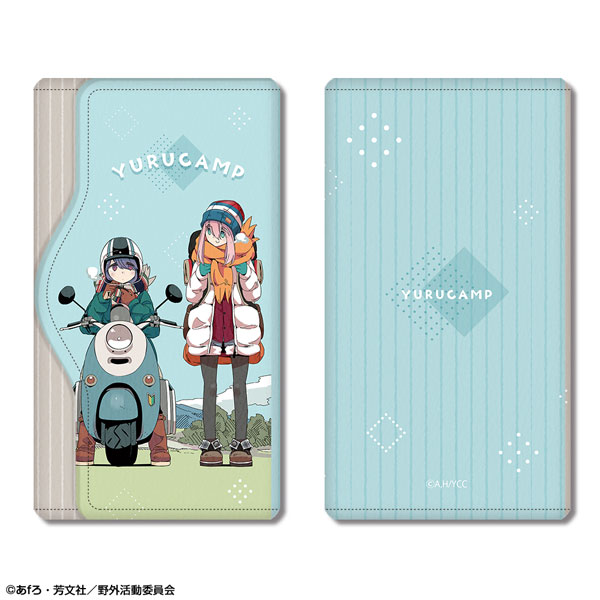 License Agent Yuru Camp Leather Key Case Ver.2 Design 02 (Nadeshiko Kagamihara & Rin Shima /B)