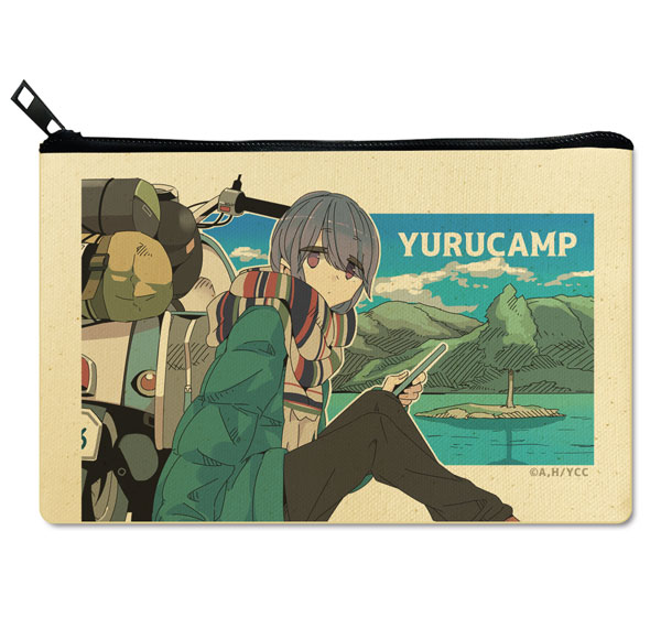 License Agent Yuru Camp Flat Pouch Ver.2 Design 03 (Rin Shima /A) Bild 1