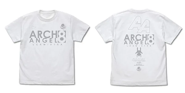 COSPA Mobile Suit Gundam SEED United Earth Defense Force 8th Mobile Fleet Arch Angel T-shirt /WHITE-XL รูปภาพ 1