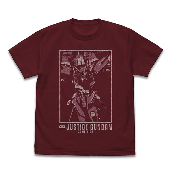 COSPA Mobile Suit Gundam SEED Destiny Infinite Justice Gundam T-shirt /BURGUNDY-M gambar 1