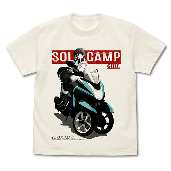 COSPA ゆるキャン△ リンと三輪スクーター Tシャツ/バニラホワイト-S 画像 1