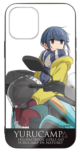 COSPA Yuru Camp Rin Shima and 3-wheel Scooter Tempered Glass iPhone Case /12, 12Pro imagen 1