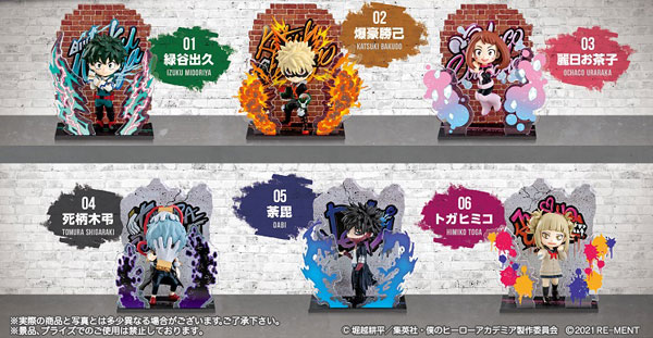 RE-MENT My Hero Academia Wall Art Collection -Heroes & Villains- 6Pack BOX
