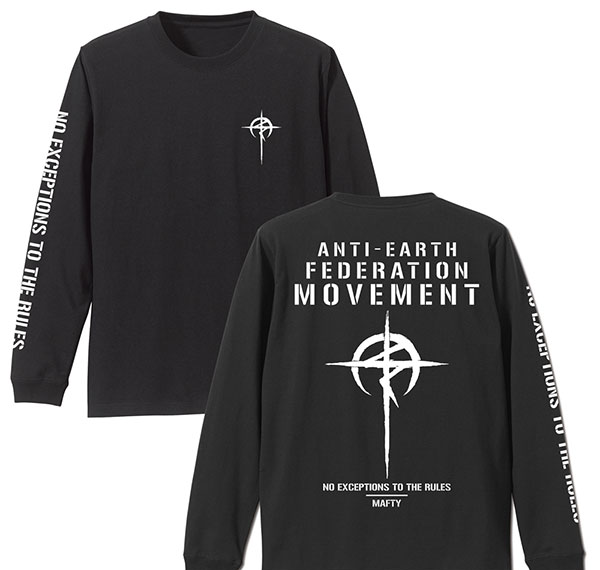 COSPA Mobile Suit Gundam: Hathaway's Flash Mafty Long Ribbed Sleeve T-shirt /BLACK-L รูปภาพ 1