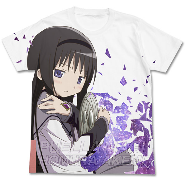 COSPA Puella Magi Madoka Magica Homura Akemi Full Graphic T-shirt ver2.0/WHITE-S