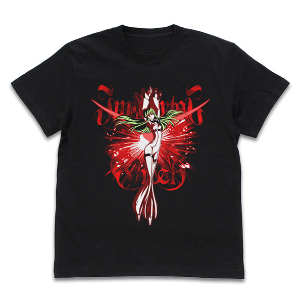 COSPA Code Geass: Lelouch of the Rebellion C.C. T-shirt /BLACK-XL