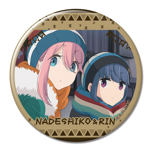 License Agent Yuru Camp Tin Badge Ver.2 Design 07 (Nadeshiko Kagamihara & Rin Shima) Bild 1