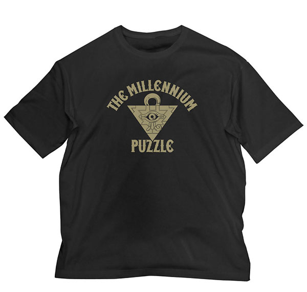 COSPA Yu-Gi-Oh! Duel Monsters Millennium Puzzle Big Silhouette T-shirt /BLACK-XL