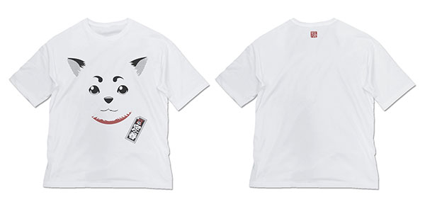 COSPA Gintama Sadaharu Face Big Silhouette T-shirt /WHITE-L
