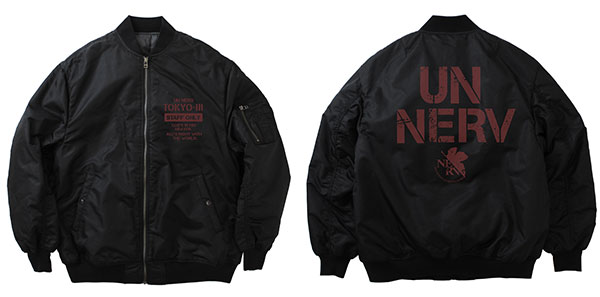 COSPA EVANGELION NERV MA-1 Jacket /BLACK-XL
