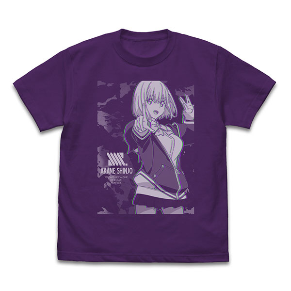 COSPA SSSS.GRIDMAN Akane Shinjo Effect Visual T-shirt /PURPLE-XL gambar 1