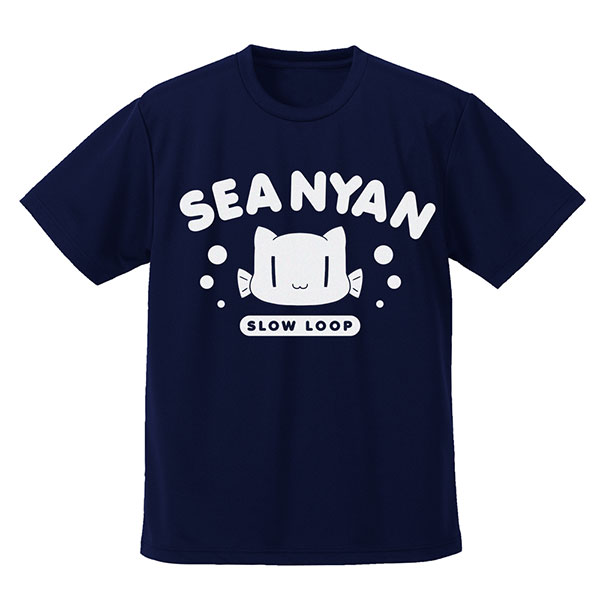 COSPA Slow Loop Sea Nyan Dry T-shirt /NAVY-XL 圖片 1