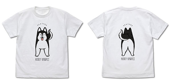 COSPA Hamaji Husky KAWAII T-shirt (Black) /WHITE-XL รูปภาพ 1