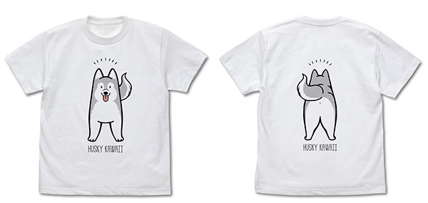 COSPA Hamaji Husky KAWAII T-shirt (Silver) /WHITE-L รูปภาพ 1
