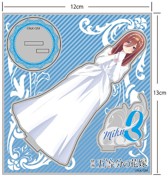 COSPA Movie "The Quintessential Quintuplets" Miku Nakano Acrylic Stand Wedding Dress Ver. imagen 1