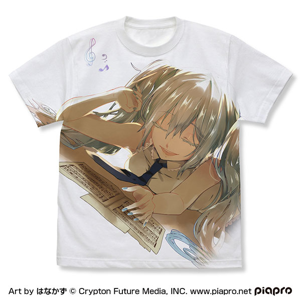 COSPA Hatsune Miku Full Graphic T-shirt Hanakazu Ver./WHITE-XL