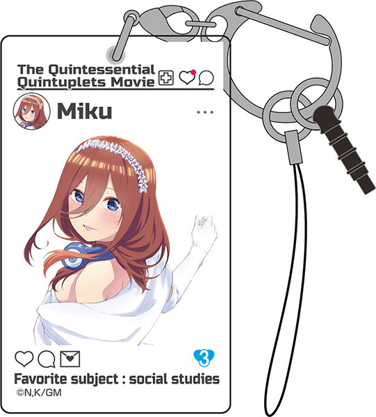 COSPA Movie "The Quintessential Quintuplets" Miku Nakano SNS Style Acrylic Multipurpose Keychain