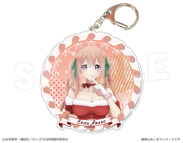 Canaria Kakkou no Iinazuke Deka Acrylic Keychain Erika Amano (Christmas ver.) รูปภาพ 1