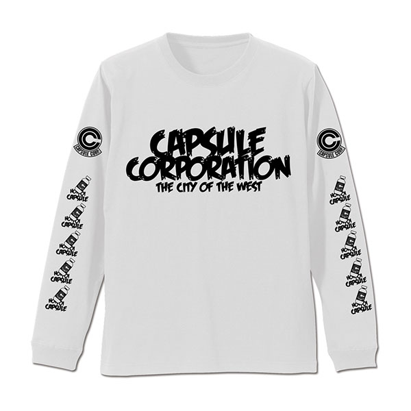 COSPA Dragon Ball Capsule Corporation Ribbed Long Sleeve T-shirt /WHITE-L