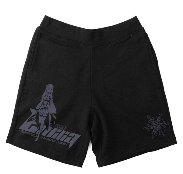 COSPA Re:ZERO -Starting Life in Another World- Emilia Sweat Shorts /BLACK-M รูปภาพ 1