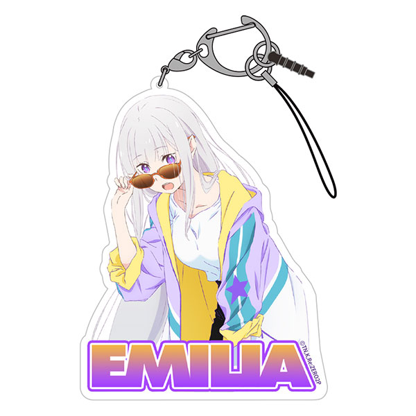 COSPA Re:ZERO -Starting Life in Another World- Emilia Design Acrylic Multi Keychain image 1