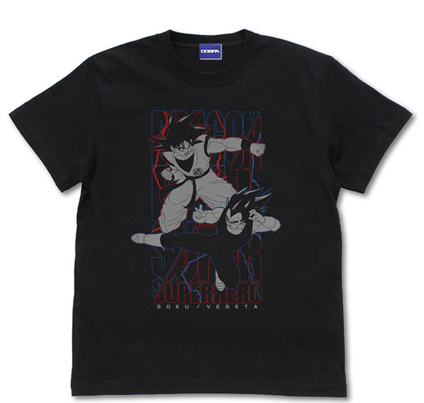 COSPA Dragon Ball Super Super Hero Super Hero Goku & Vegeta T-shirt /BLACK-L รูปภาพ 1