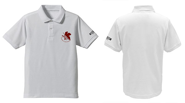 COSPA 에반게리온 NERV 자수 폴로 셔츠 /WHITE-XL 이미지 1