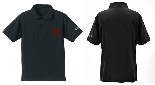 COSPA EVANGELION NERV Embroidery Polo Shirt /BLACK-S